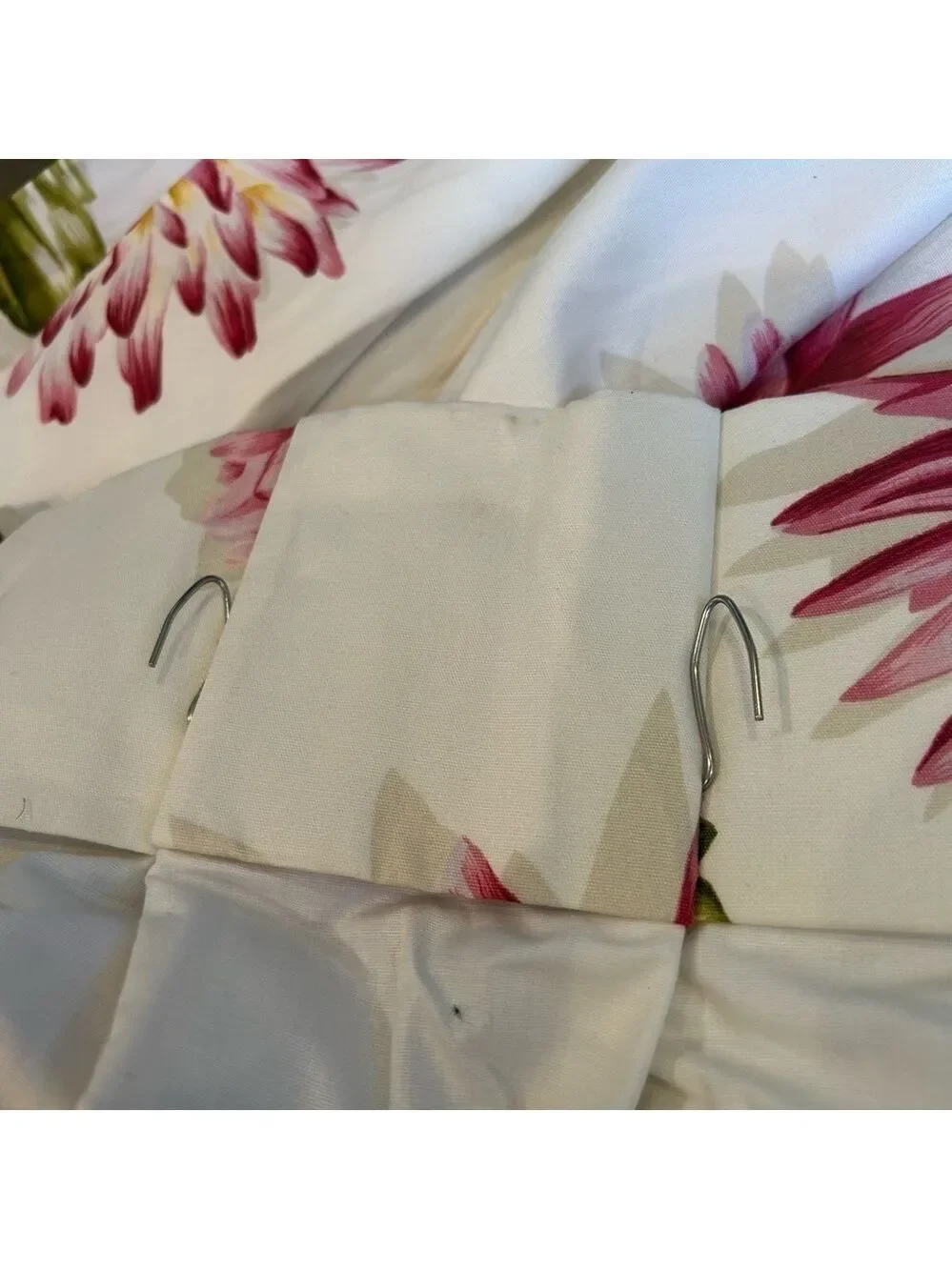 Vintage Retro Custom Made Floral Curtains Set 2 Pinched Pleat Botanical